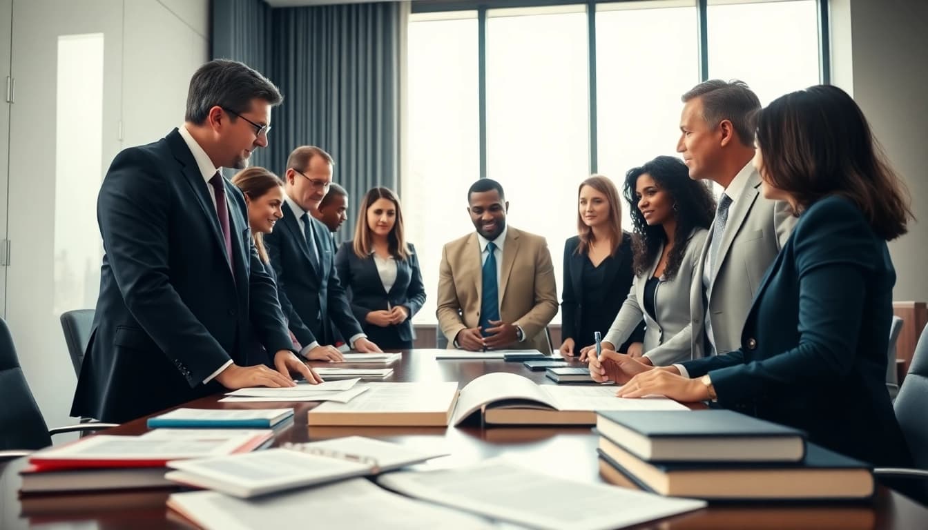 Engaged attorneys discussing strategies at https://www.expertlawattorneys.com in a professional setting.
