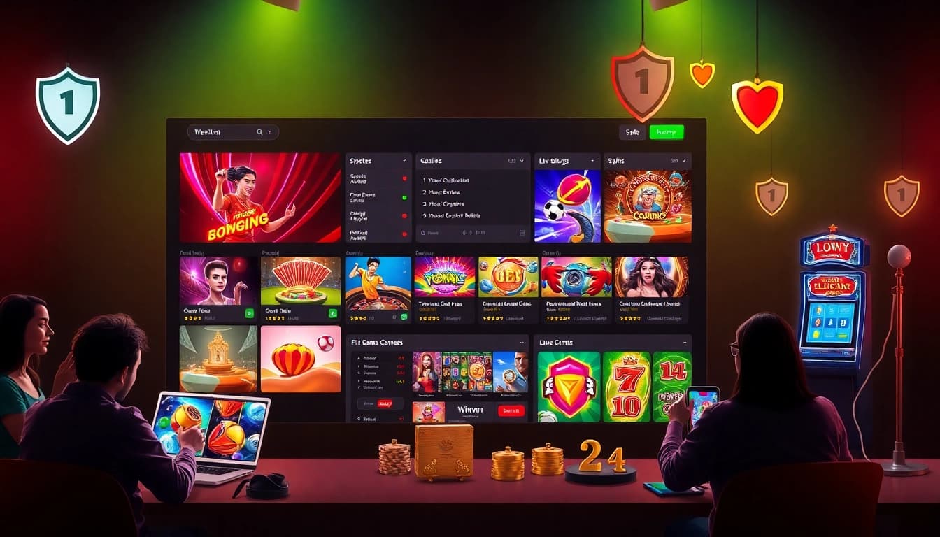 Online gambling platform interface showcasing Winvn 11 with diverse players enjoying games safely.