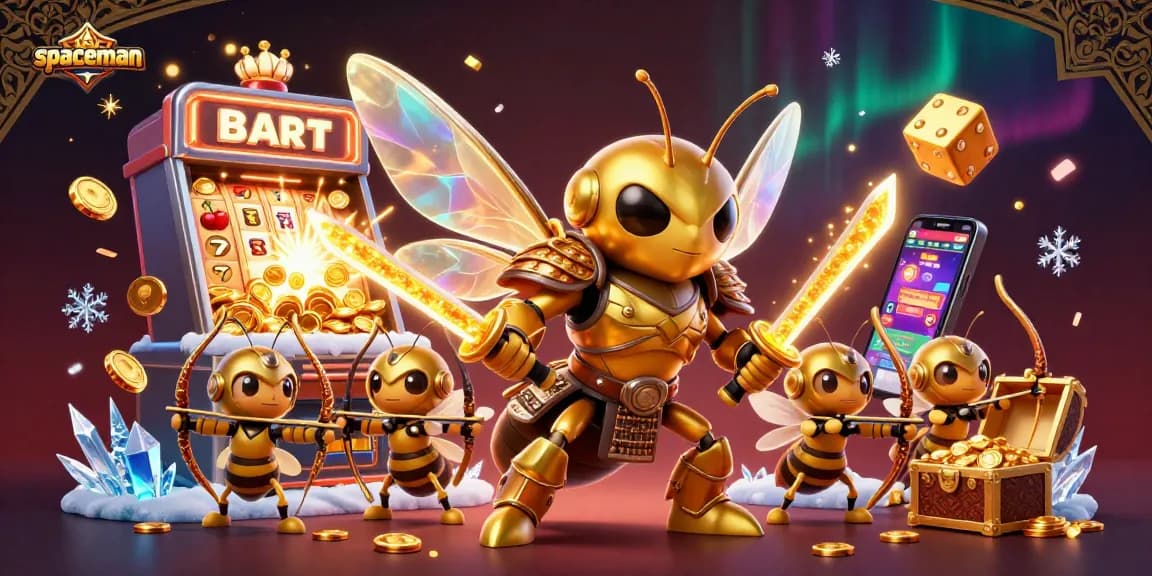 Experience the excitement of spaceman slots with a vibrant 3D illustration showcasing tantalizing jackpots and energetic characters.