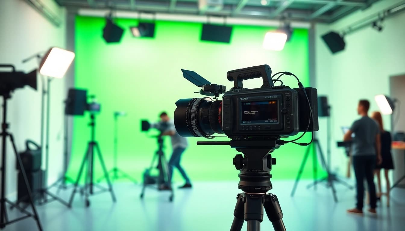Capturing the essence of a professional video production company Calgary with poised crew and cutting-edge equipment.