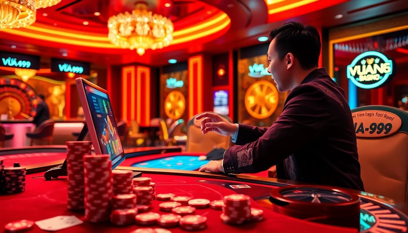 Engage in bắn cá at Vua99 with vibrant gameplay and colorful casino elements.