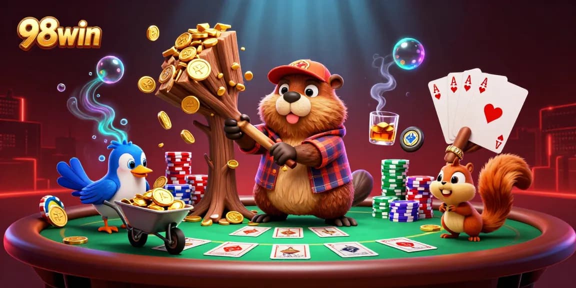 Win big at 98win with vibrant gameplay featuring animated characters and dynamic casino scenes.
