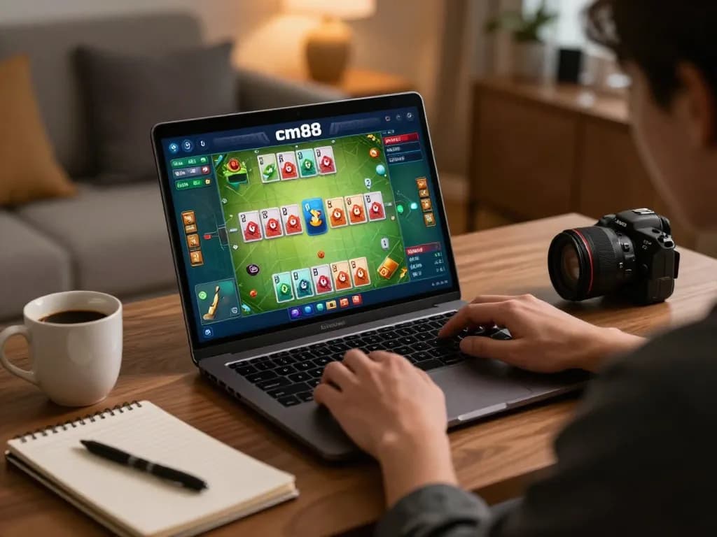 Engaging in strategic game bài cm88 online gaming session with vibrant interface.
