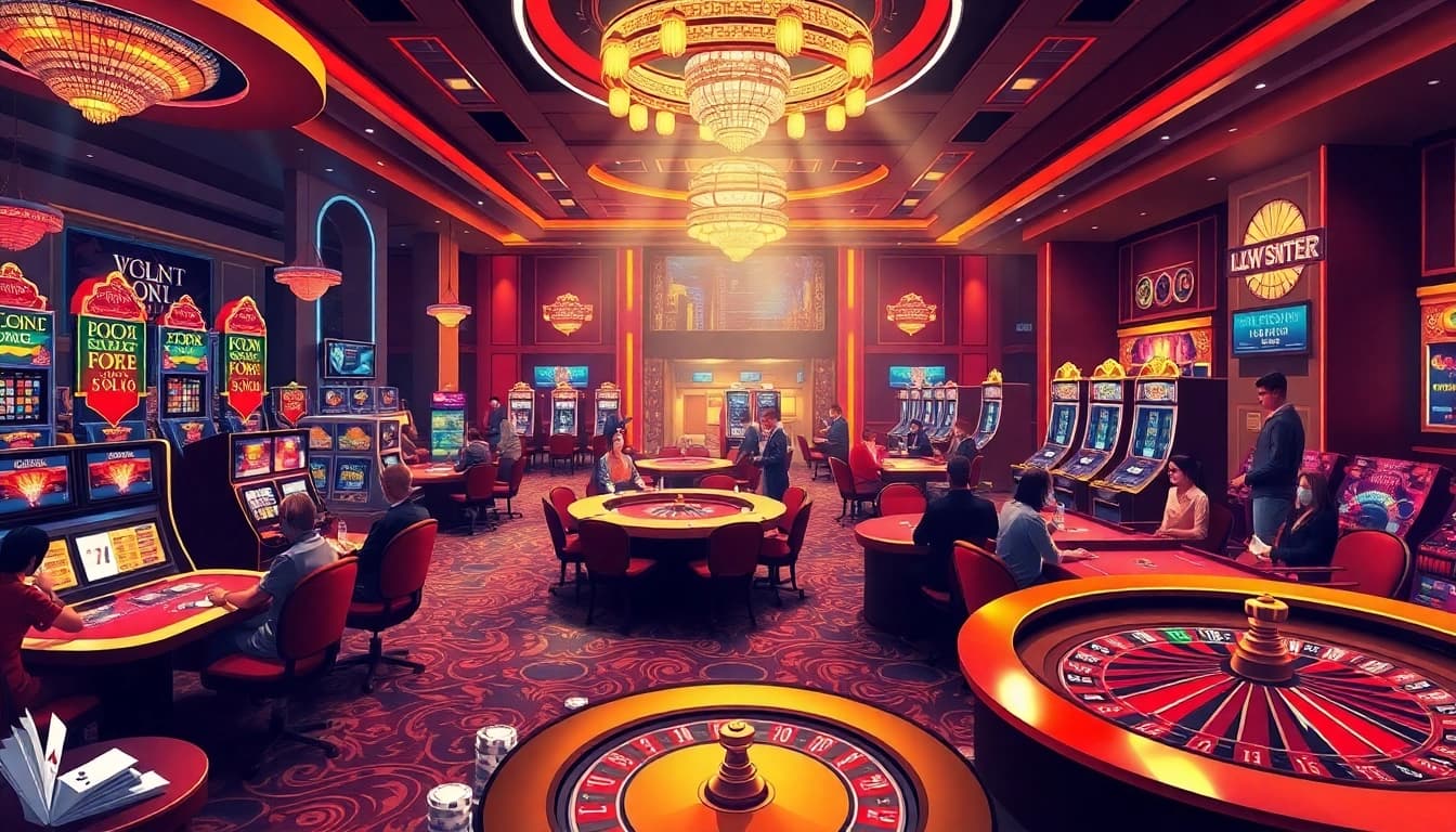 Experience KJC AC 1 thrills as players engage in dynamic casino gaming with lively tables and interactive slot machines.