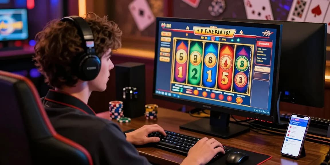 Player enjoying an exciting online slot game experience on desktop with vibrant graphics.