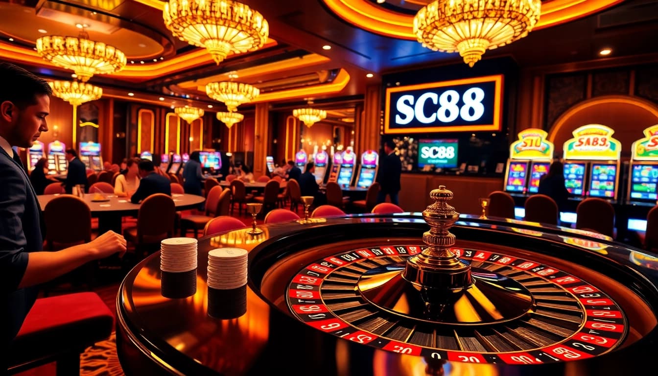 Experience the thrill of SC88 with an elegant casino atmosphere filled with lively games and winning moments.