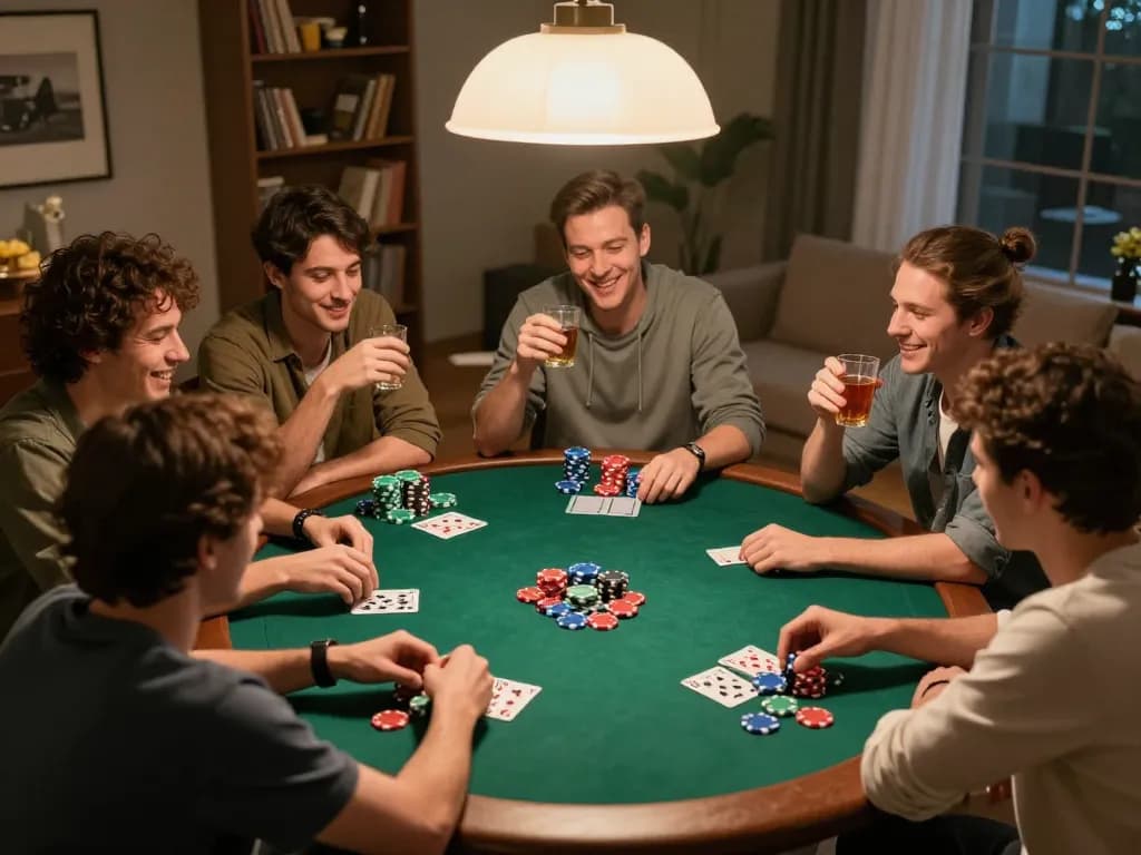 Players enjoying a game night at the best widget store, showcasing engaging poker gameplay and social interaction.