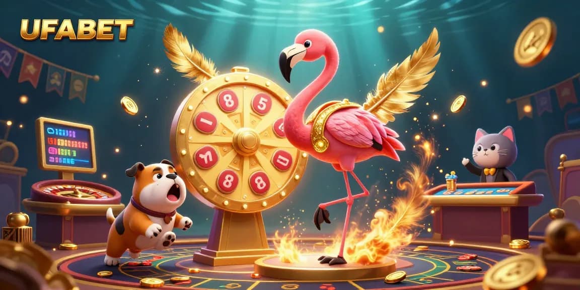 Experience thrilling live action at UFABET with vibrant characters showcasing exciting casino games.