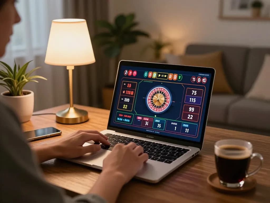 Engaging with live dealer roulette game on lucky88 platform in a cozy home setup