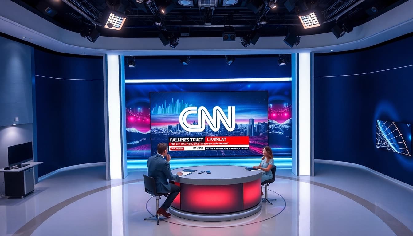 Watch CNN Live Stream with a professional broadcaster in a high-tech studio.