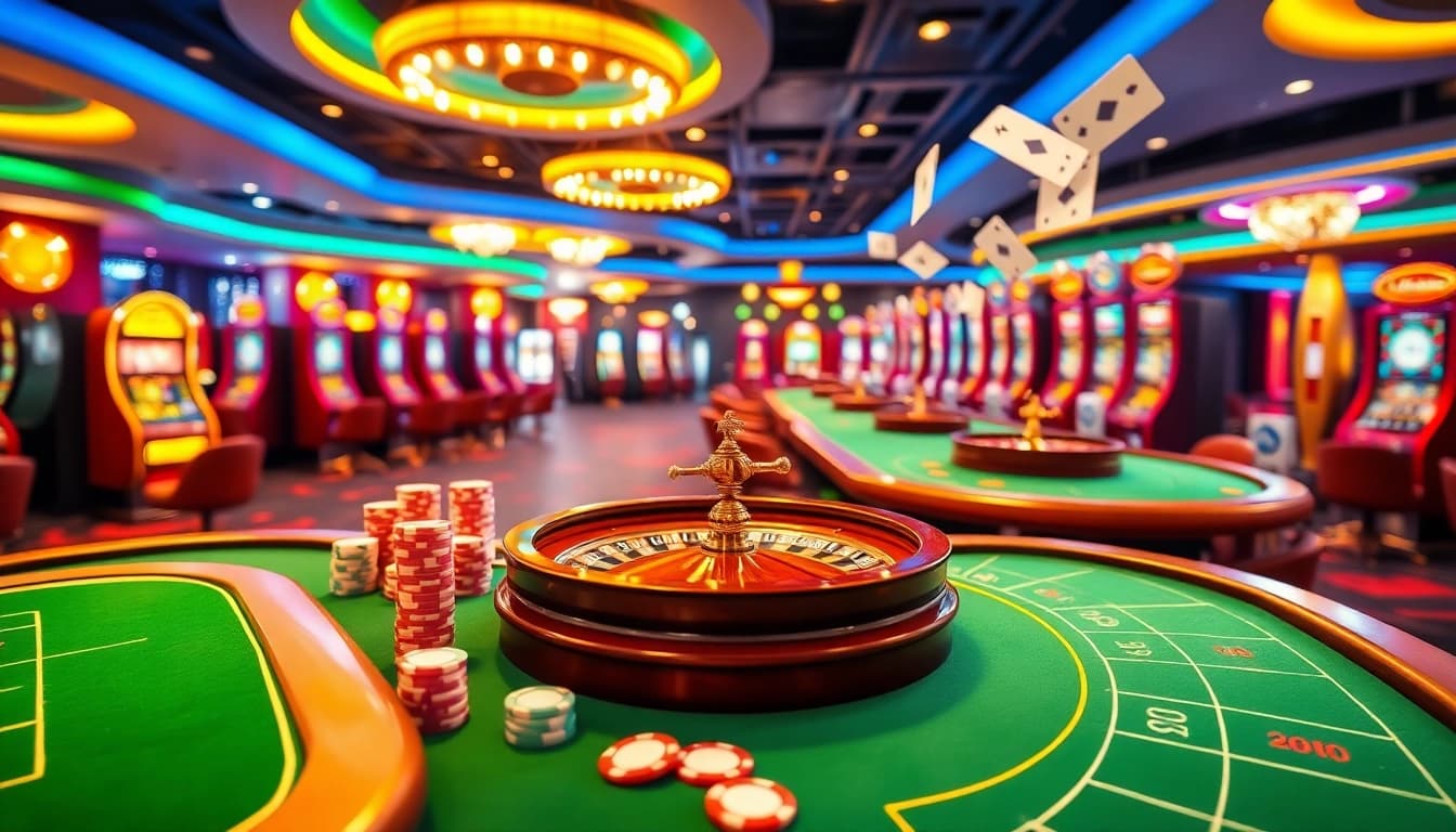 Experience thrilling gameplay at PGSLOT IN with engaging slot machines and poker tables.