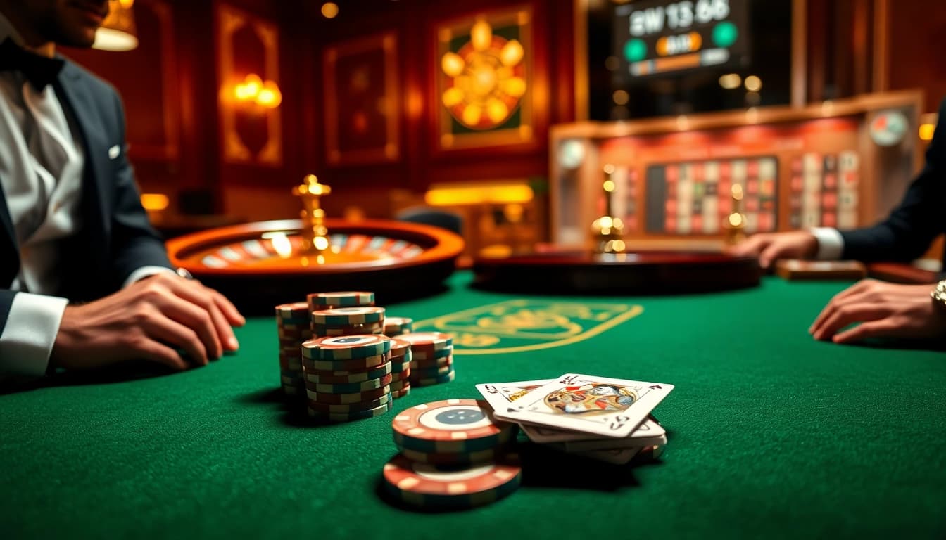 Engaging online gambling scene at Iwin68 featuring poker gameplay with rich ambiance.