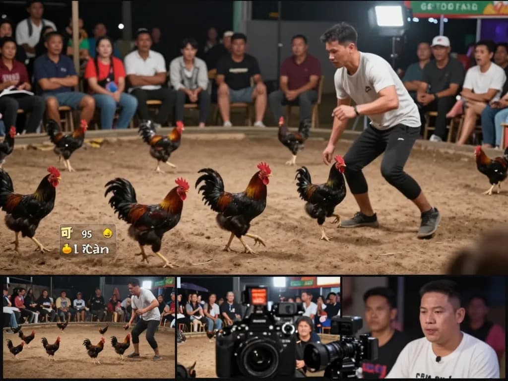 Watch the thrilling live match of con gà đen featuring intense cockfighting action and HD video quality.