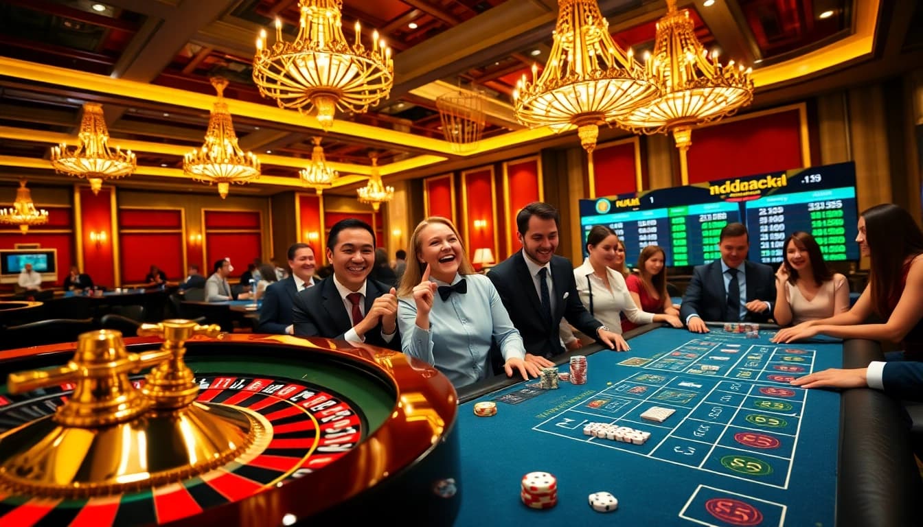Online gambling scene highlighting excitement at https://c168.it.com with roulette and poker action.
