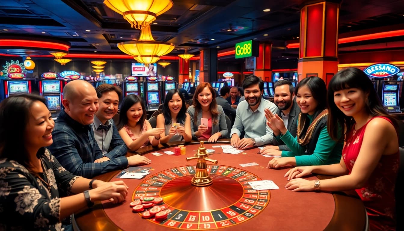 Experience the excitement of go88 casino games with vibrant colors and engaging table action.