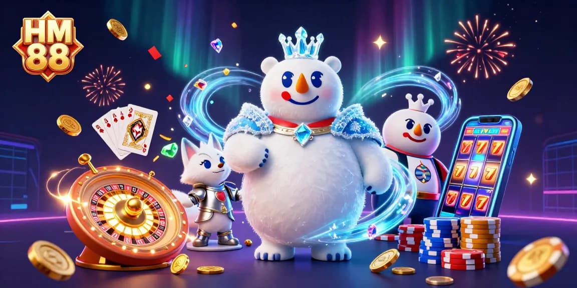 Win big at HM 88 with dazzling casino adventures featuring a majestic ice king and treasures.