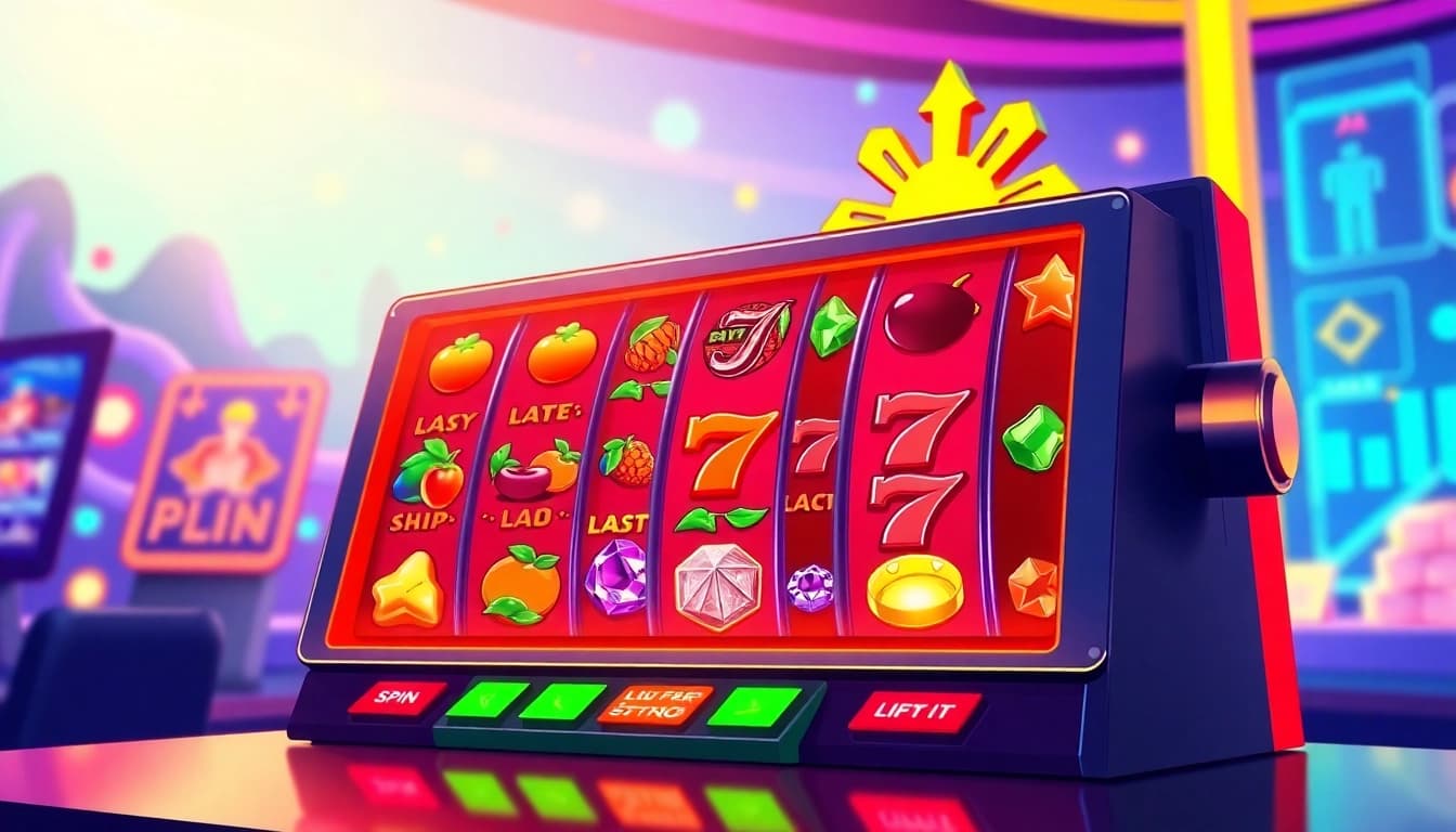 Menang di ondel4d slot dengan antarmuka permainan yang menarik dan simbol yang berwarna-warni.