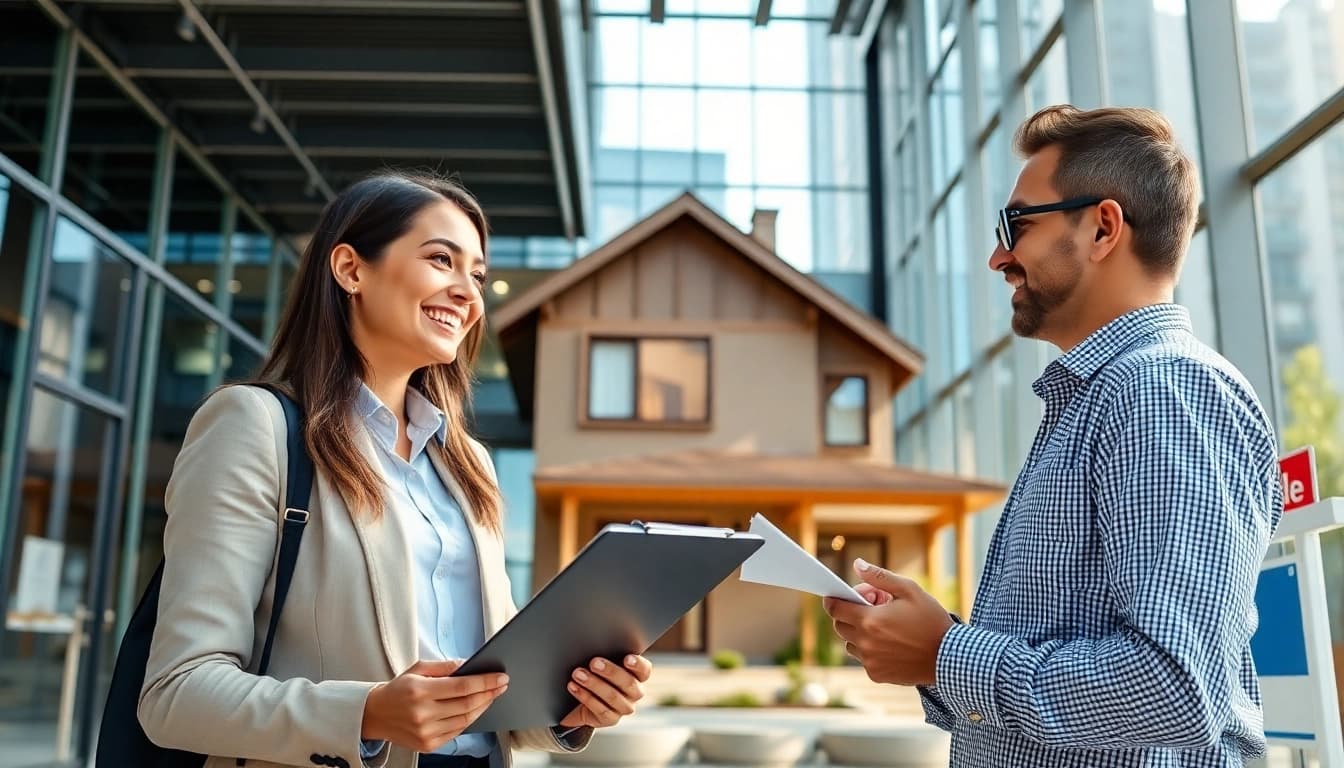 Erleben Sie die besten Immobilienmakler auf https://immobilienmakler-bester.de, während sie eine exquisite Immobilie präsentieren.