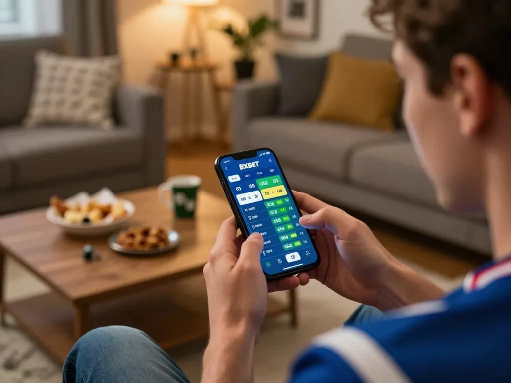 8xbet mobile app in action as a user checks live sports odds on their smartphone
