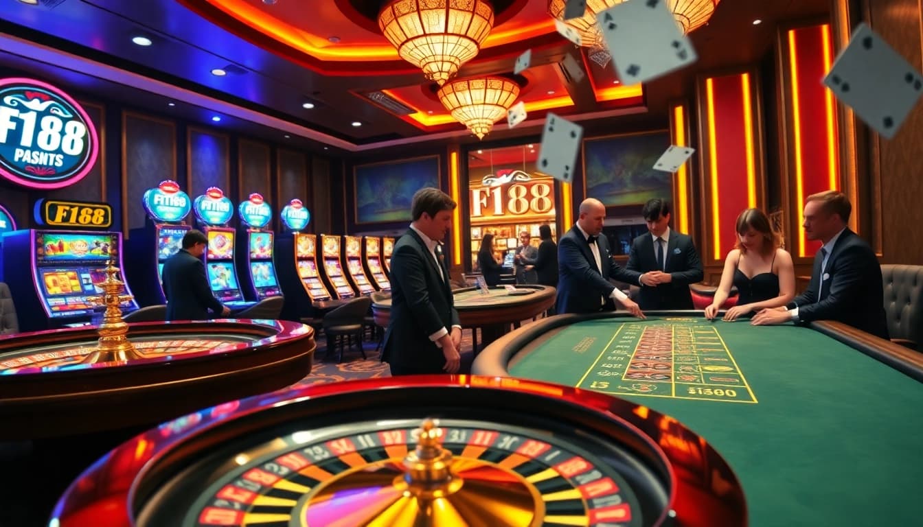 Experience the excitement at F168 casino, featuring live table games and slot machines.
