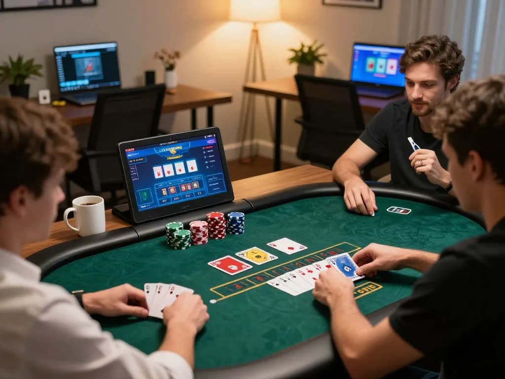 Engaging online poker session on 789win com showcasing players' strategies and excitement