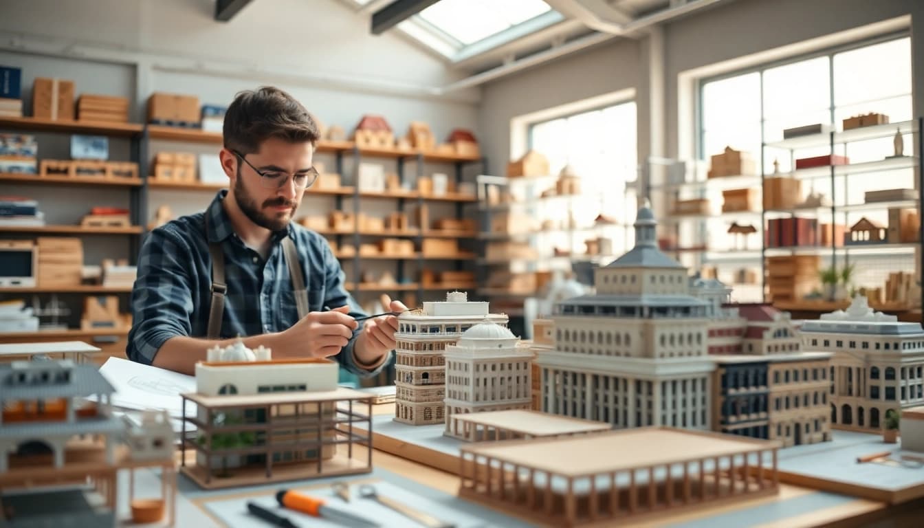 Architekturmodellbau Berlin: Präzise Handwerkskunst im Modellbau-Workshop.