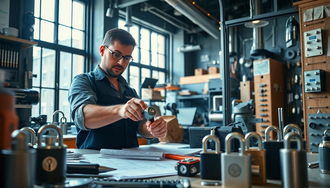 Understanding advanced security functions at https://www.dakenlocks.com with a locksmith in action.