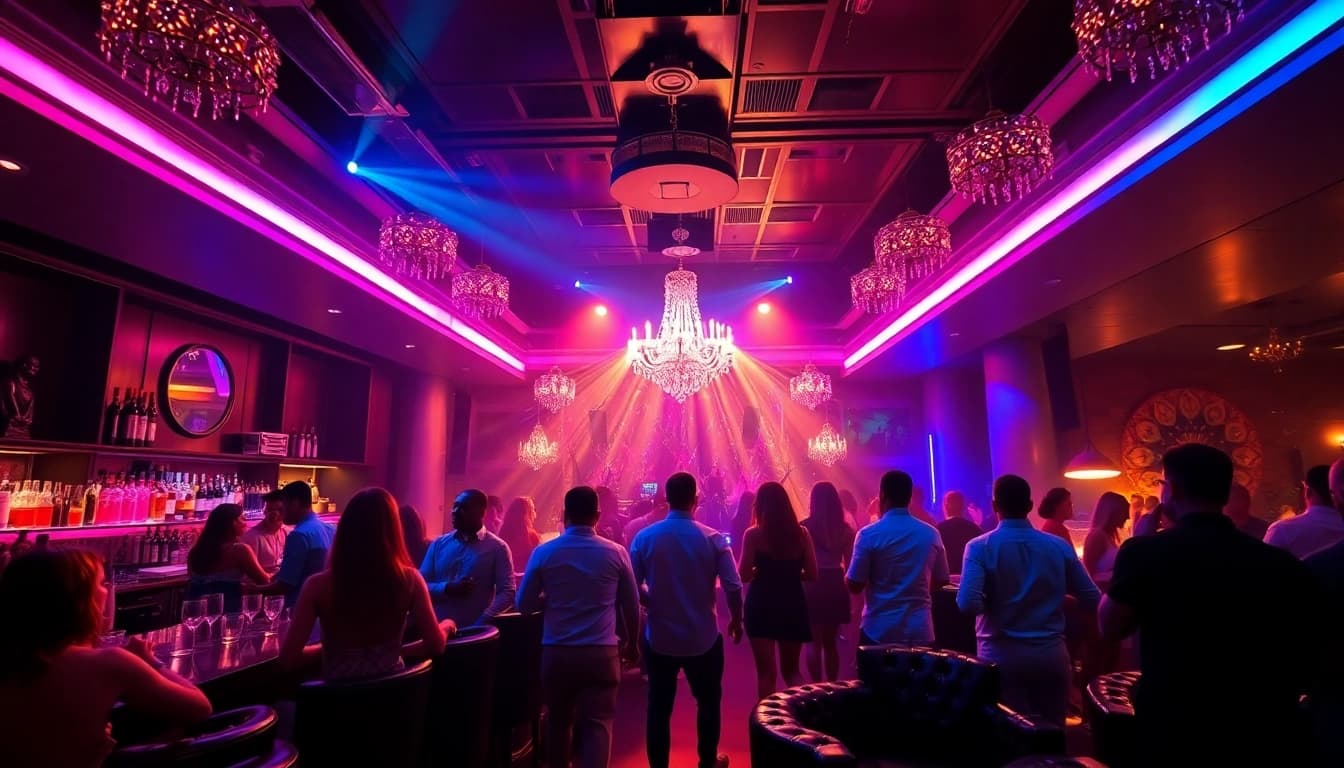 Night club sxm atmosphere at Club Noir, vibrant dance floor, thrilling performances, and exquisite cocktails.