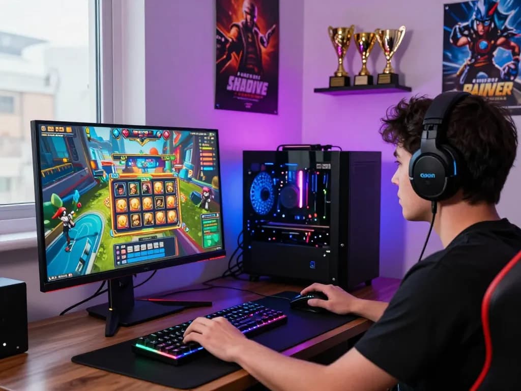 Exciting gaming setup showcasing vegasslot77 with vibrant graphics and immersive atmosphere.