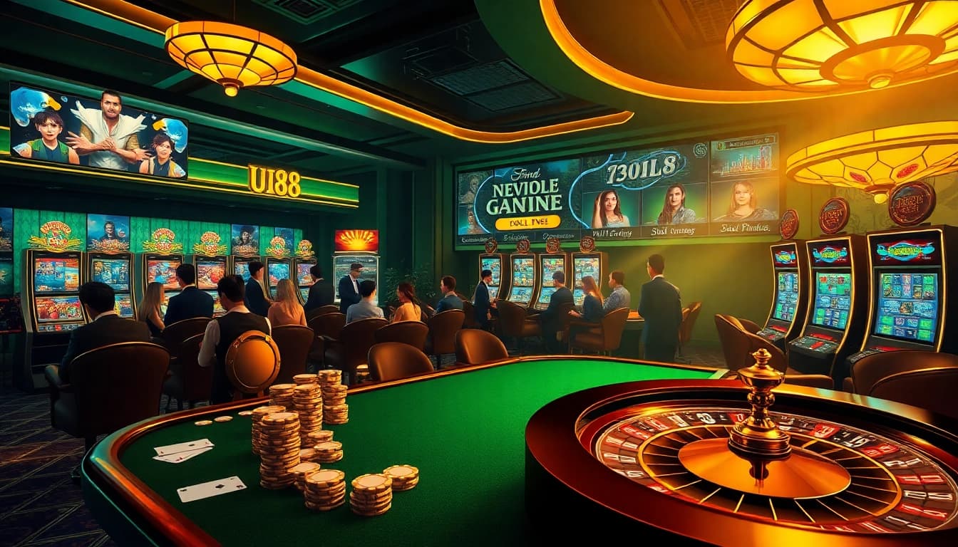 Players enjoying the excitement of uu88 at a luxurious casino gaming table.