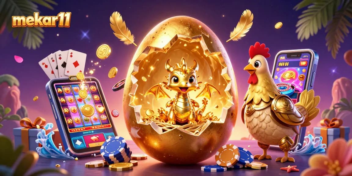 Experience the vibrant mekar11 slot action with a golden dragon and exciting game elements.