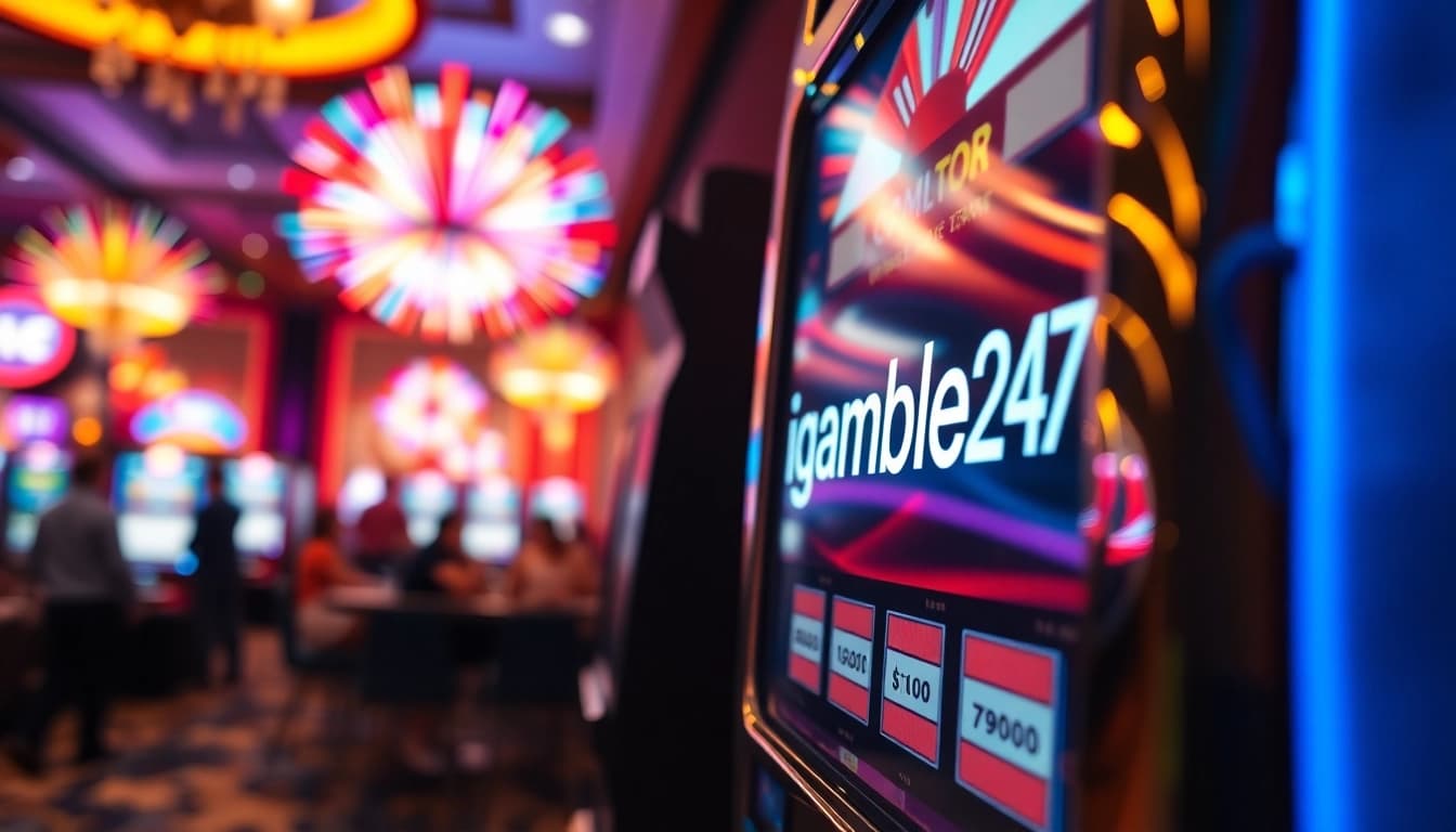 Mainkan igamble247 slot dengan mesin slot cerah dan pemain senang di kasino.