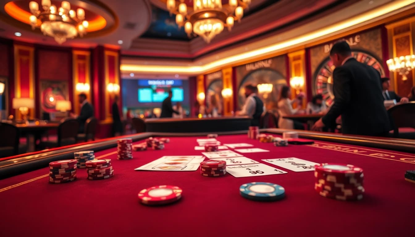 Engage in a thrilling BDTK66 casino experience with high-stakes poker and a spinning roulette.