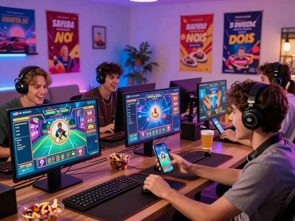 Engaged players enjoying their experience while tải rik vip and winning big in an online gaming atmosphere.