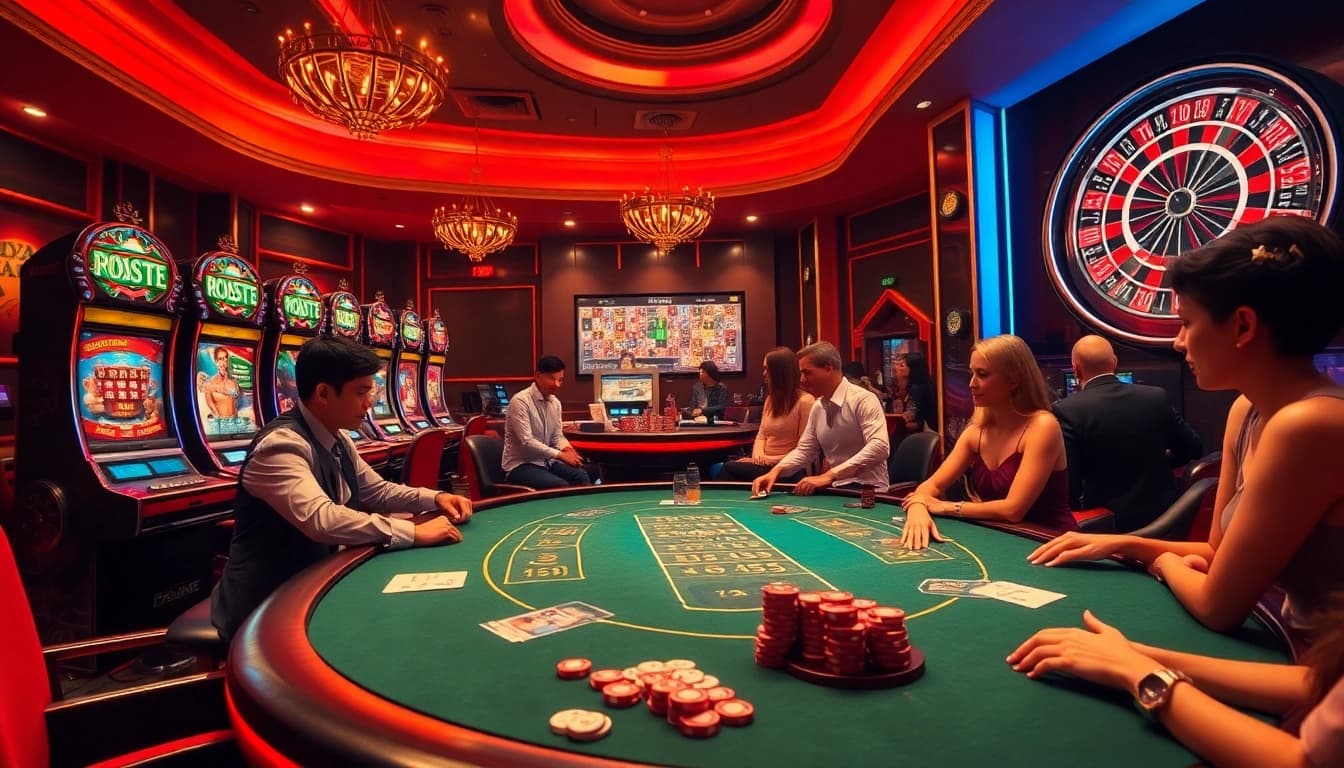 Experience the excitement of gambling at https://thabet77.org/ with thrilling casino games and vibrant scenes.