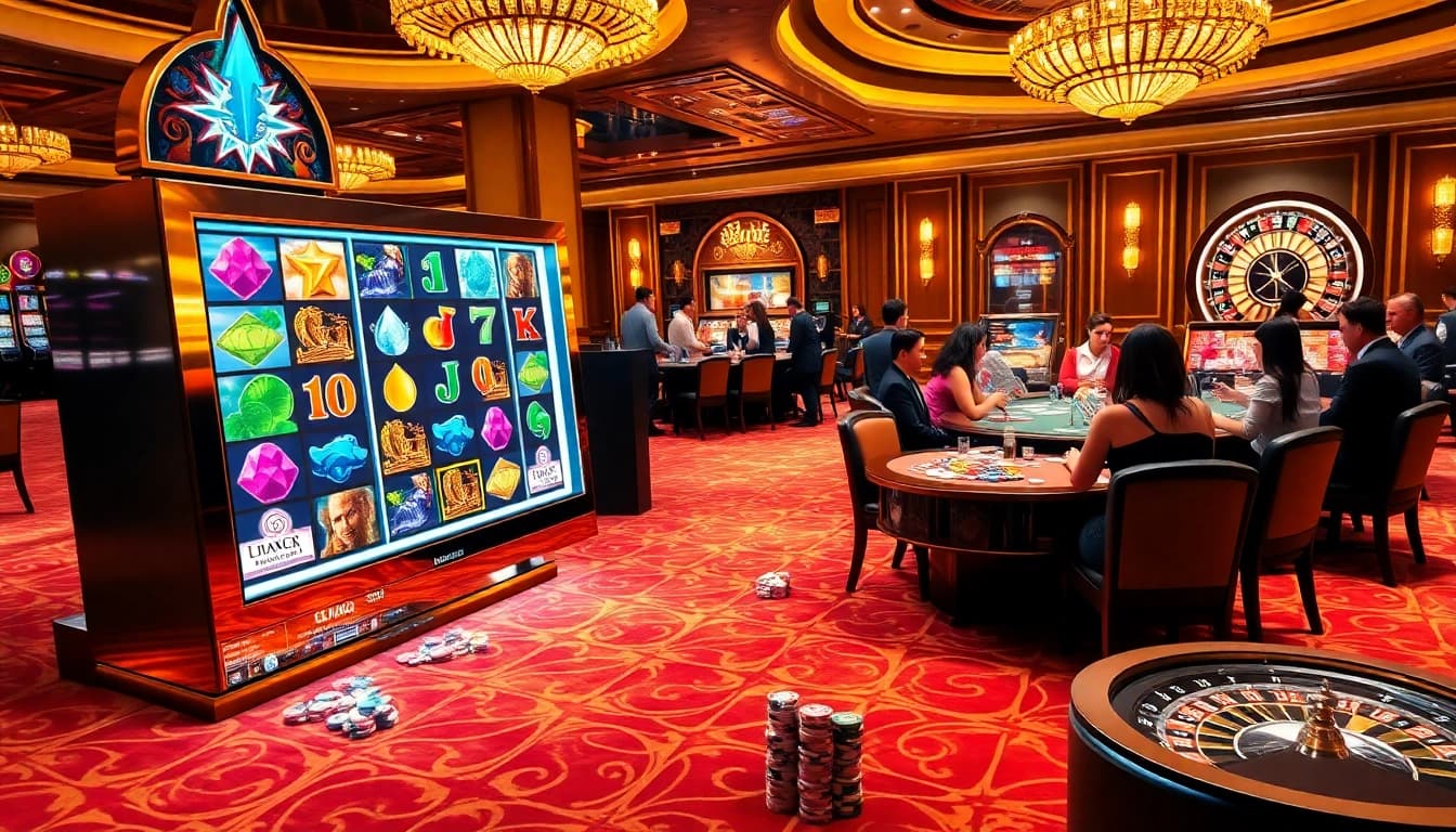 situs slot nekatwin showcasing an exciting casino atmosphere with slot machines and players winning big