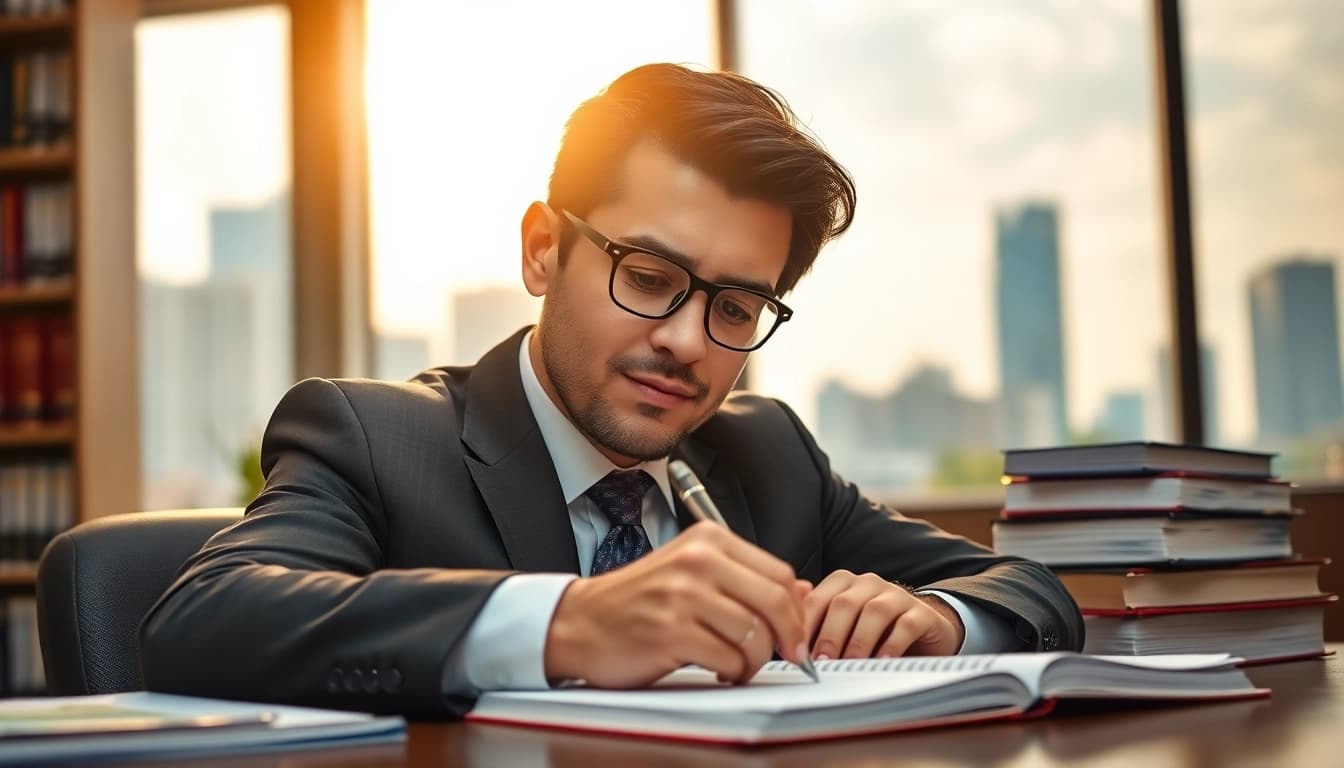 Greenville Personal Injury Lawyer consulting with clients in a warm office.
