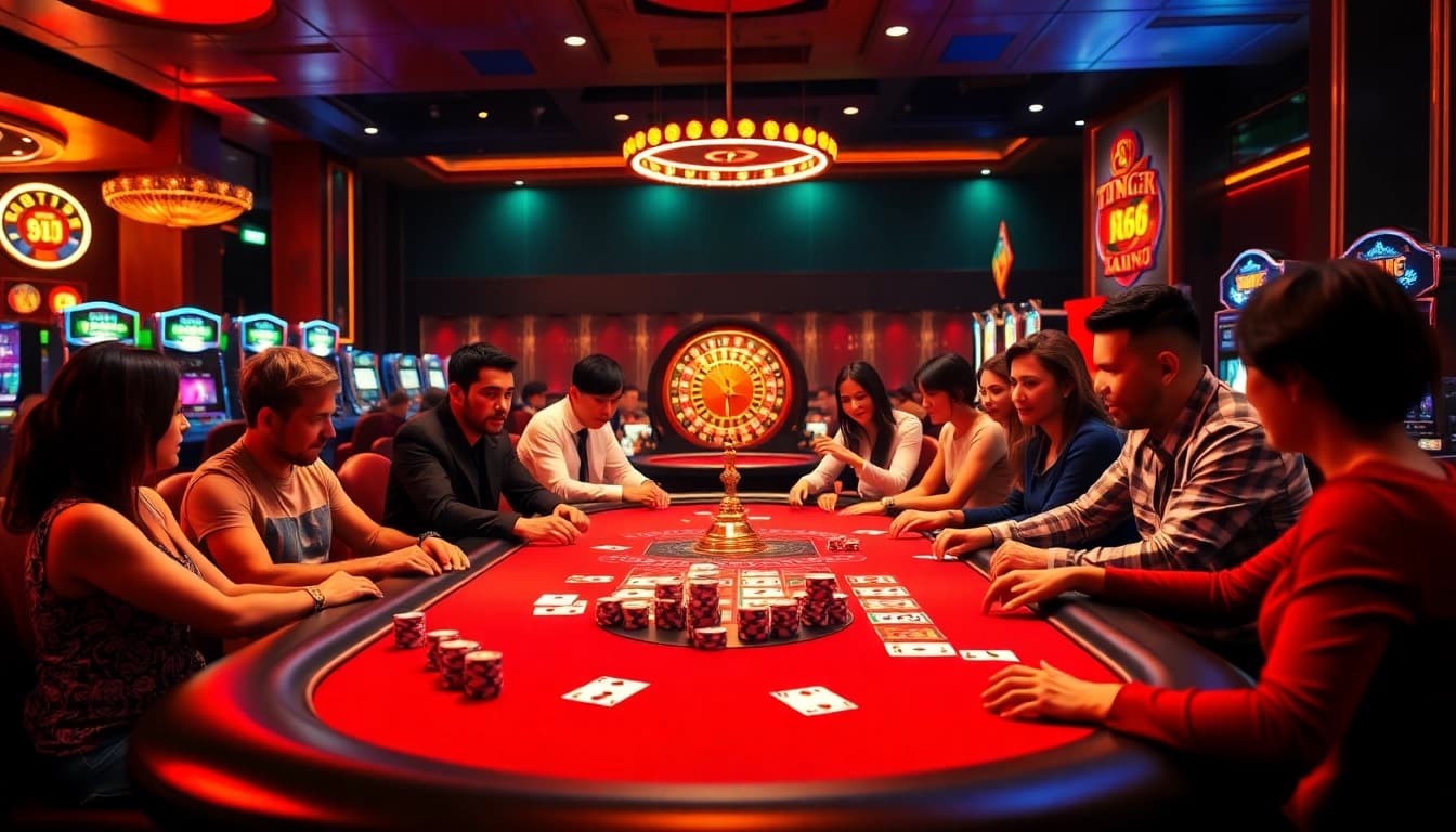 TWIN68 players enjoying a thrilling session at a luxurious casino table with exciting gameplay.