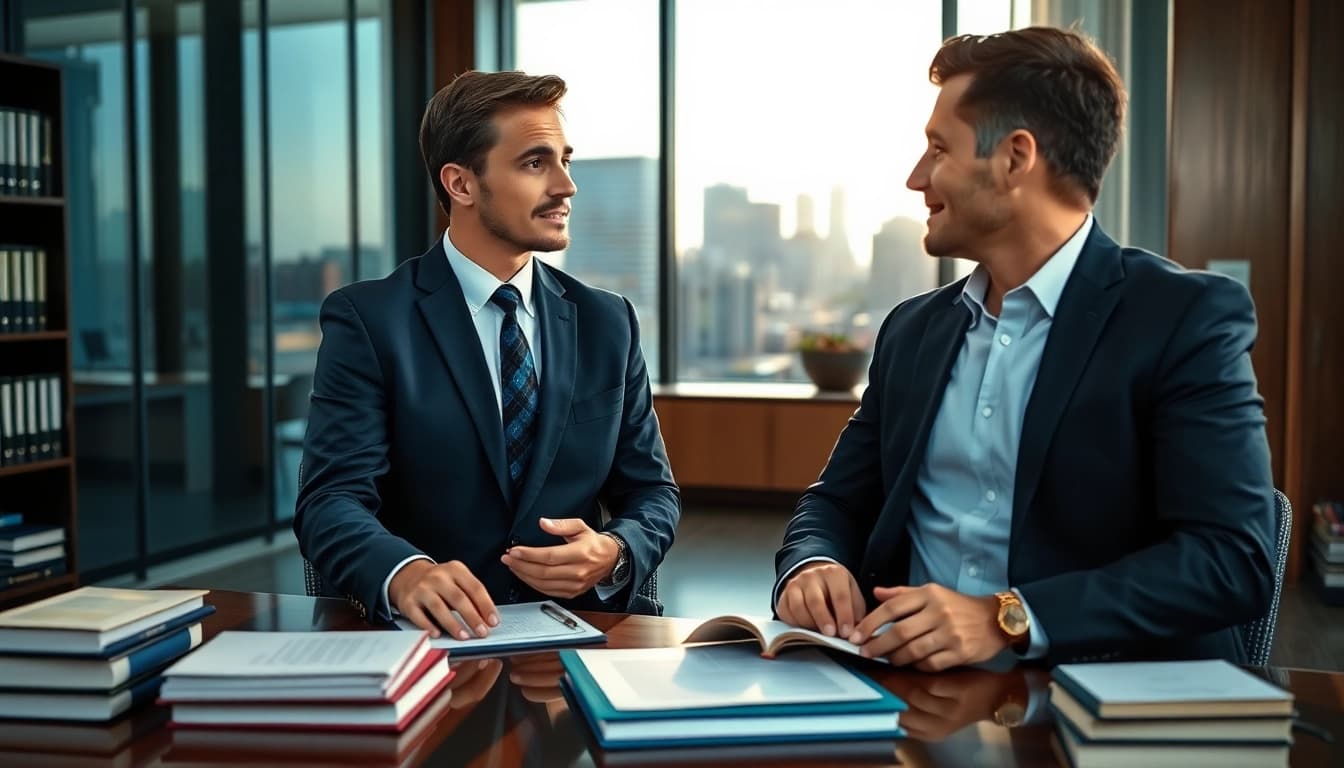 Atlanta Injury Lawyers providing expert legal consultation in an office setting.