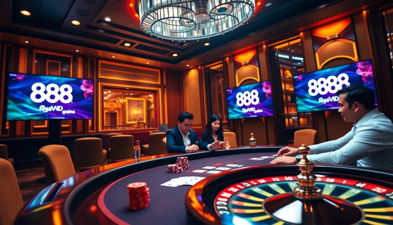 Experience high-stakes poker action at 888VND's lavish online casino.