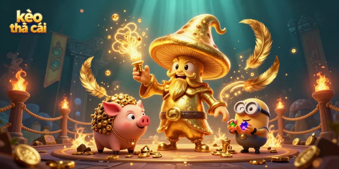 Engage with kèo nhà cái in a vibrant betting scene filled with treasure and magic.