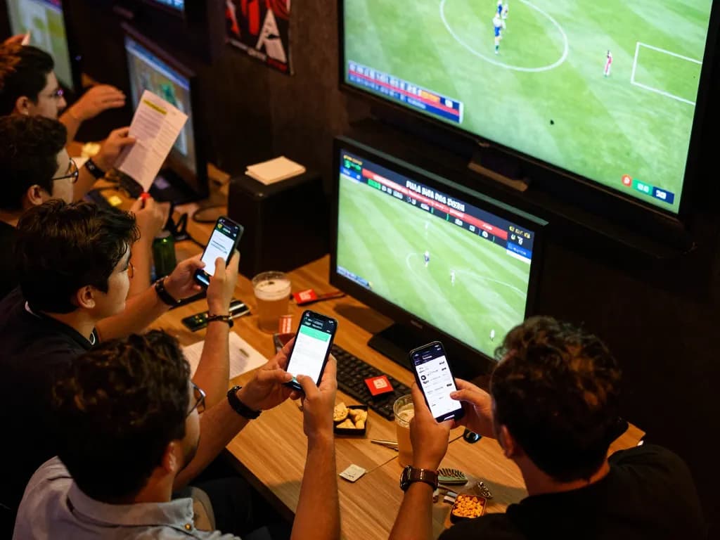 SBOBET users energetically placing bets during Piala Dunia 2026, showcasing real-time engagement and excitement.