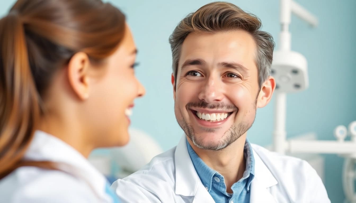 Expert consultation at level orthodontics north, showcasing personalized care and friendly interaction.