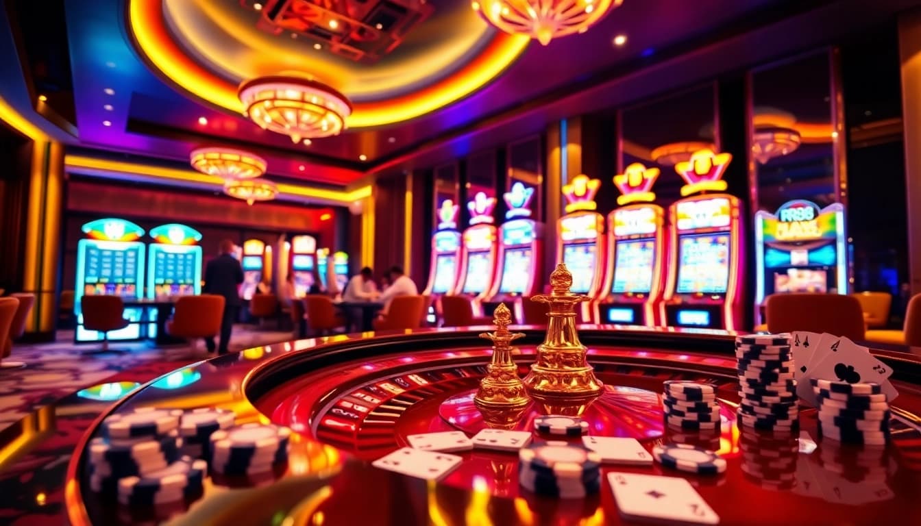 Strategically placing bets at the RR88 roulette table in a luxurious casino setting.