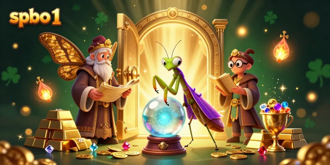 Engage with spbo 1's mystical casino experience featuring vibrant characters and dazzling treasures.
