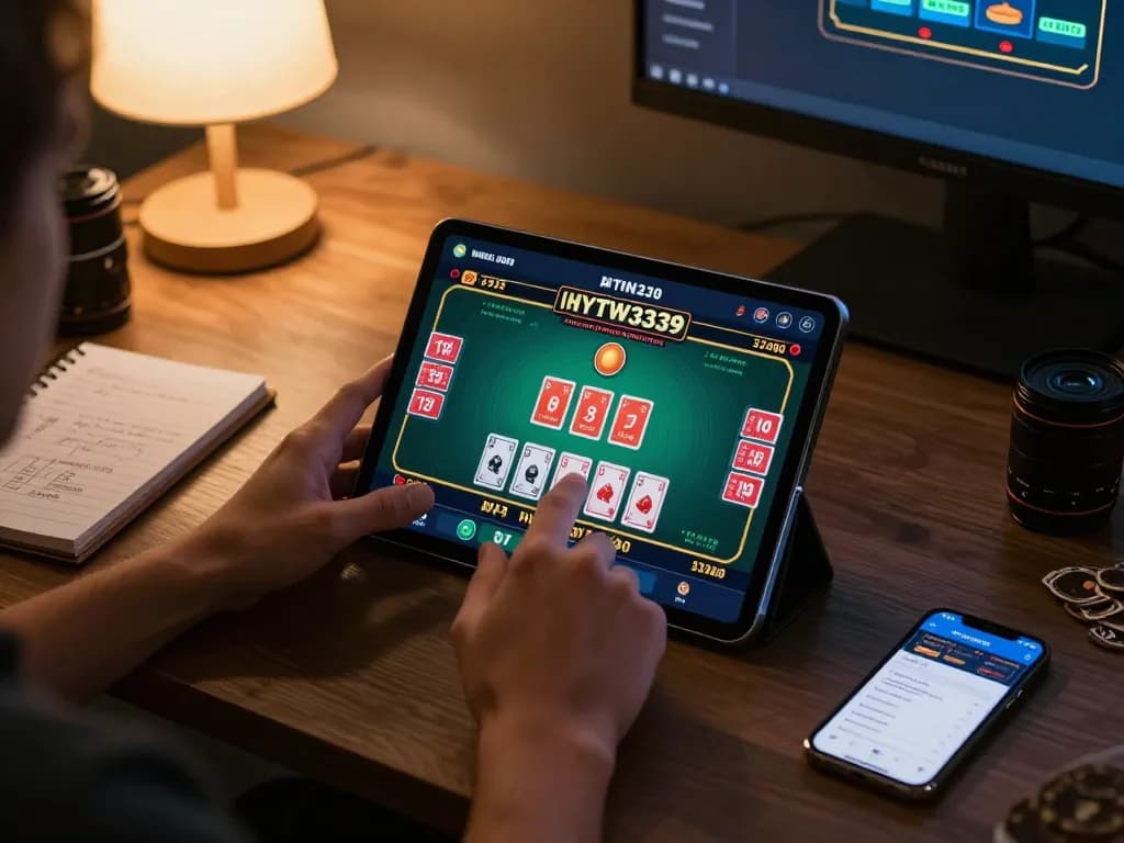 Player engaged in an intense game session on the HYTW3339 app, highlighting strategic online gambling.