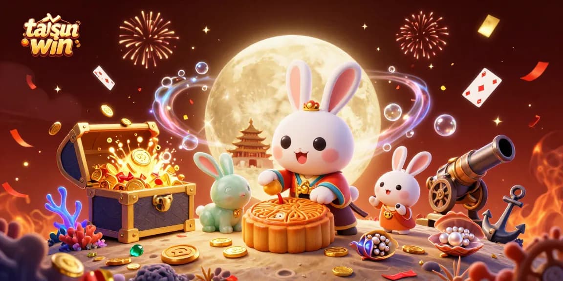 Play, win, and download "tải sun win" with iconic characters on a vibrant casino-themed moon scene.