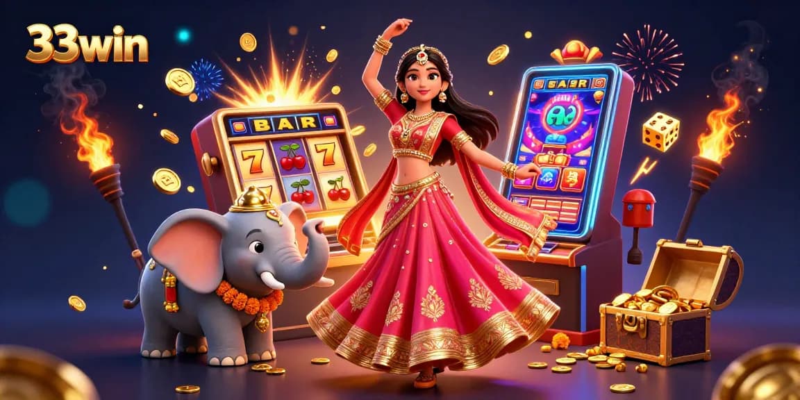 Experience thrilling gameplay at 33win with vibrant casino elements, jackpot excitement, and engaging characters.