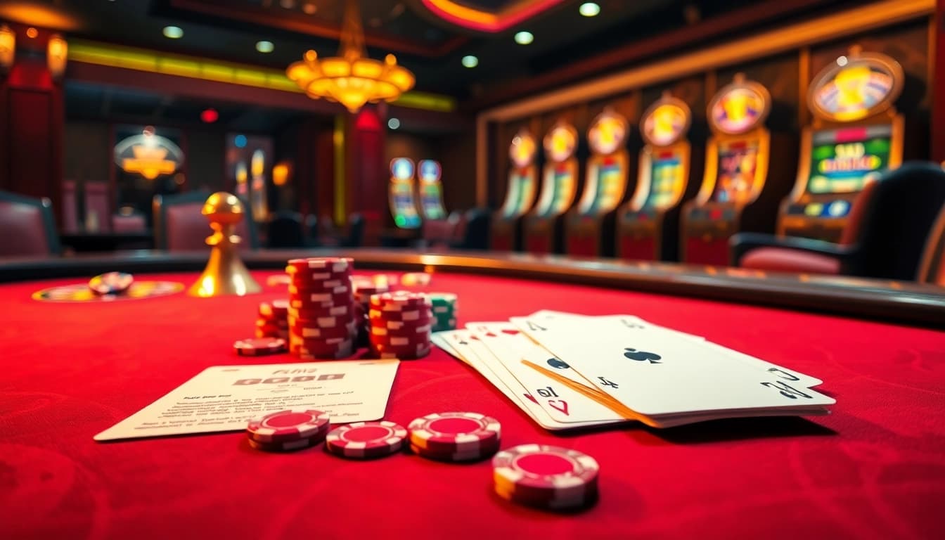 Experience the excitement of gg88 at a luxurious casino with poker, roulette, and slot machines.