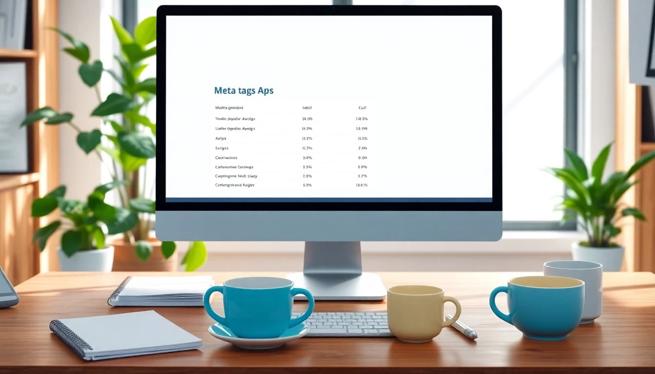 Analyze meta tags in a professional digital marketing workspace setting.